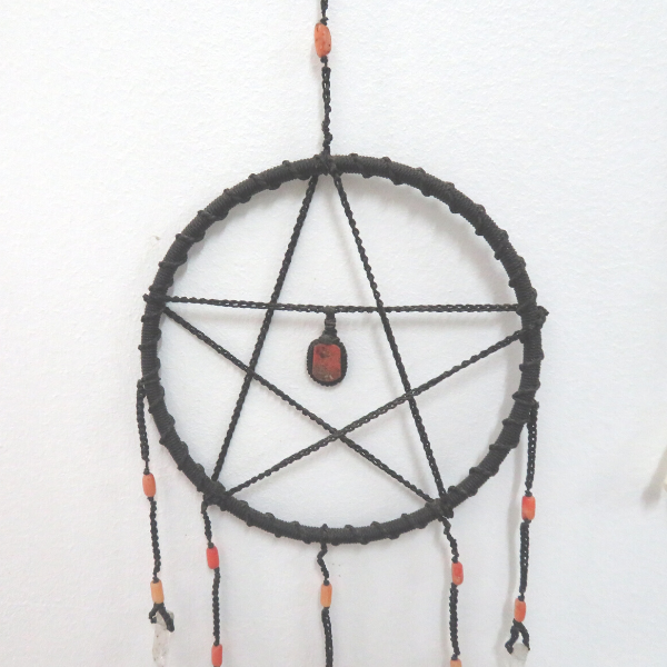 Light Catcher with Turquoise, Red Coral, Crystal, Shiva Eye Shell and Mother of Pearl