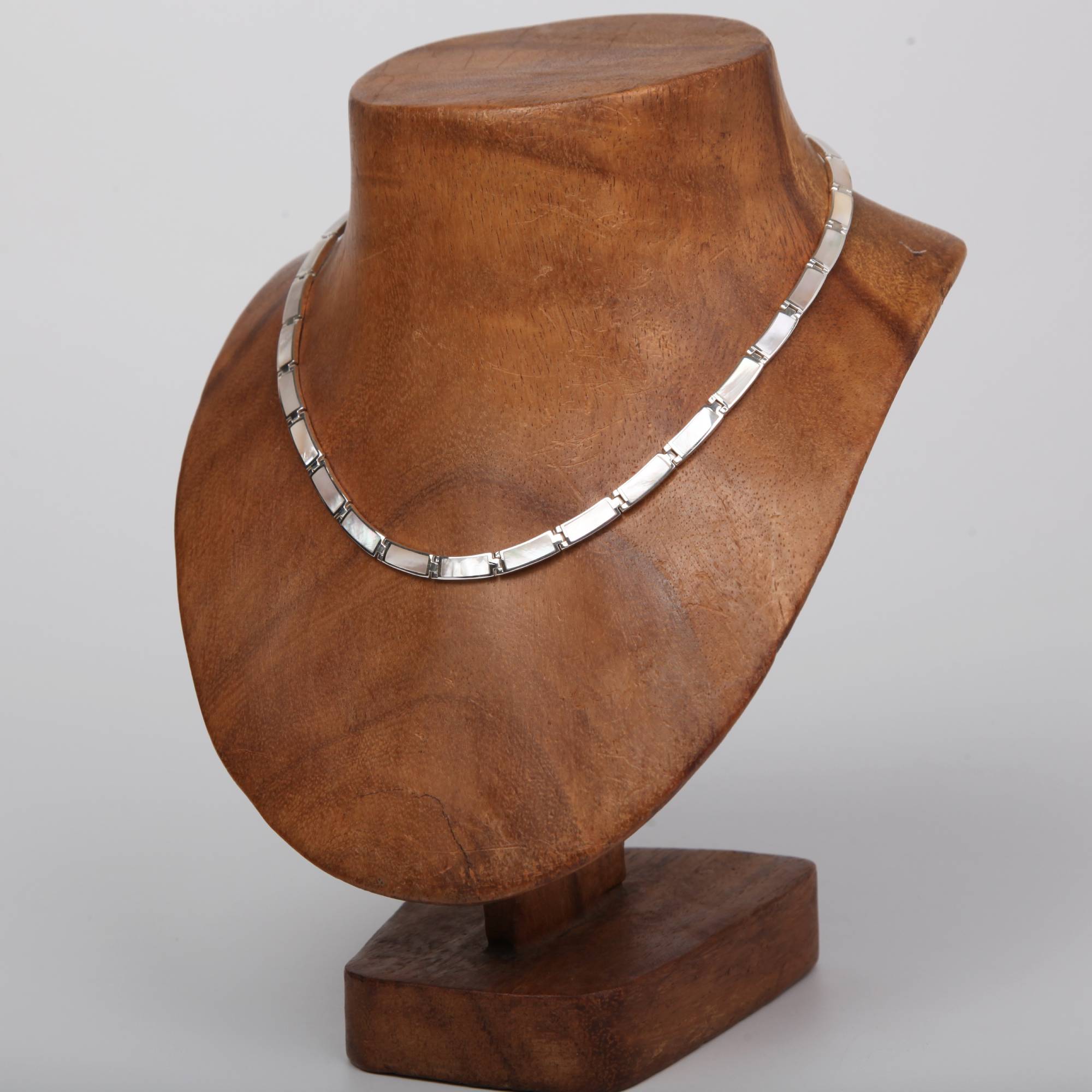 Mother of Pearl Necklace with Sterling Silver