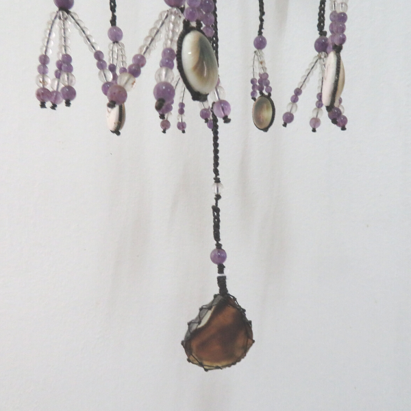 Light Catcher with Crystal, Amethyst, Chrysoprase, Shiva Eye Shell, Agate and Jade