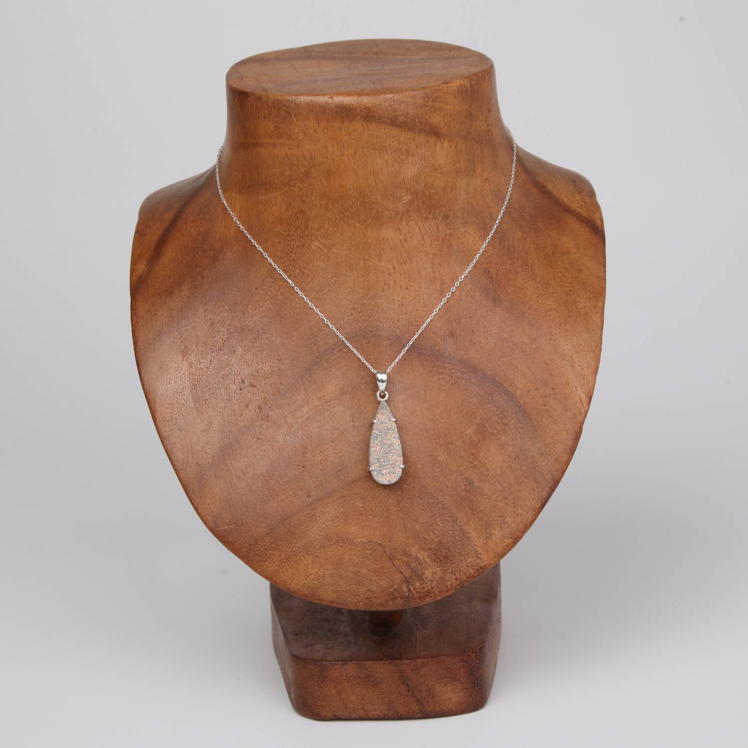 Sterling Silver Pendant with Drusy Quartz