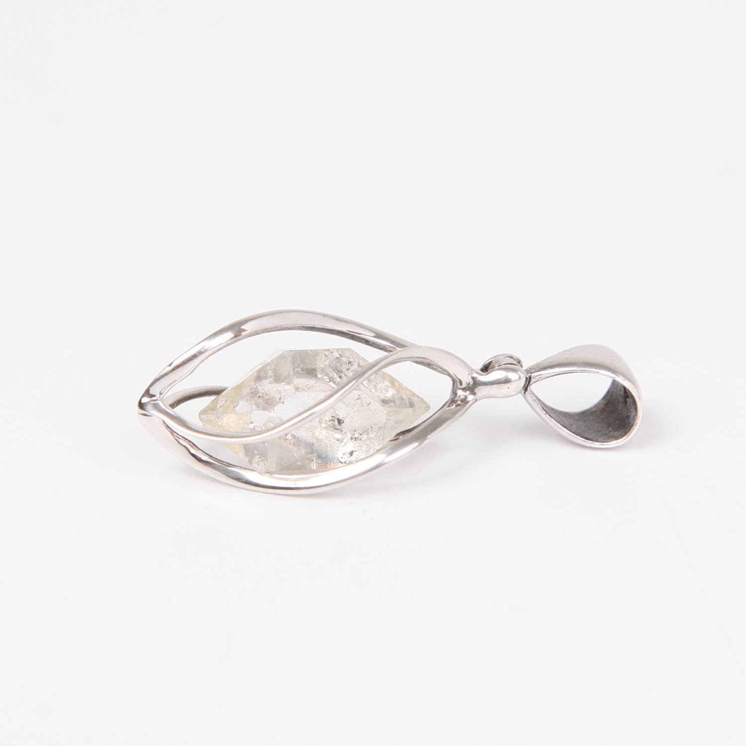 Sterling Silver Pendant with Herkimer Crystal