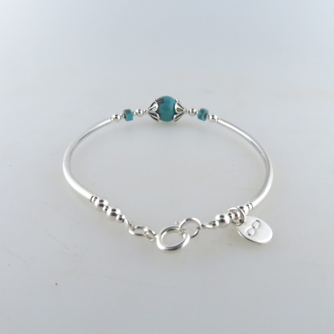 Sterling Silver Bracelet with Turquoise