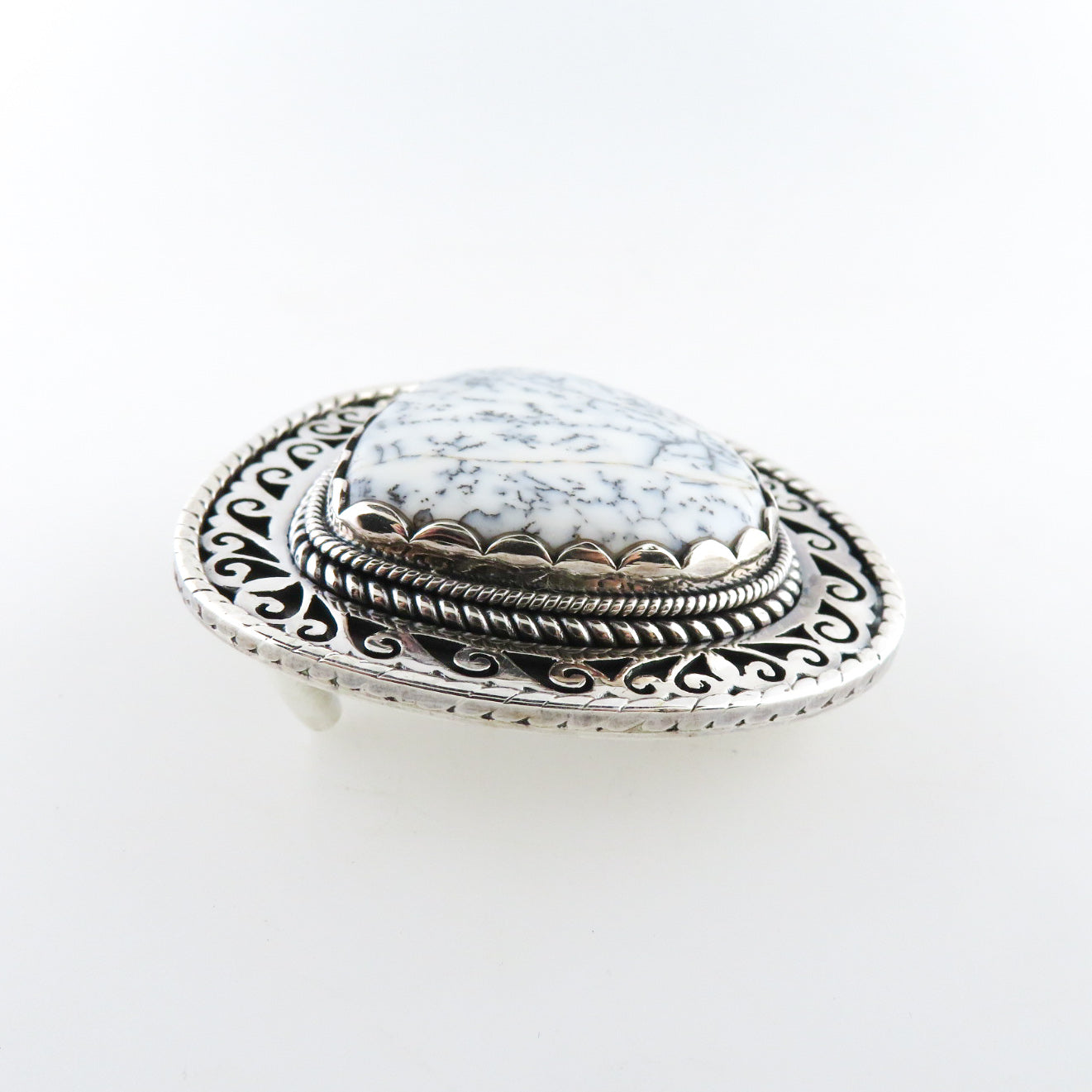 Sterling Silver Buckle with Shiva Eye Shell