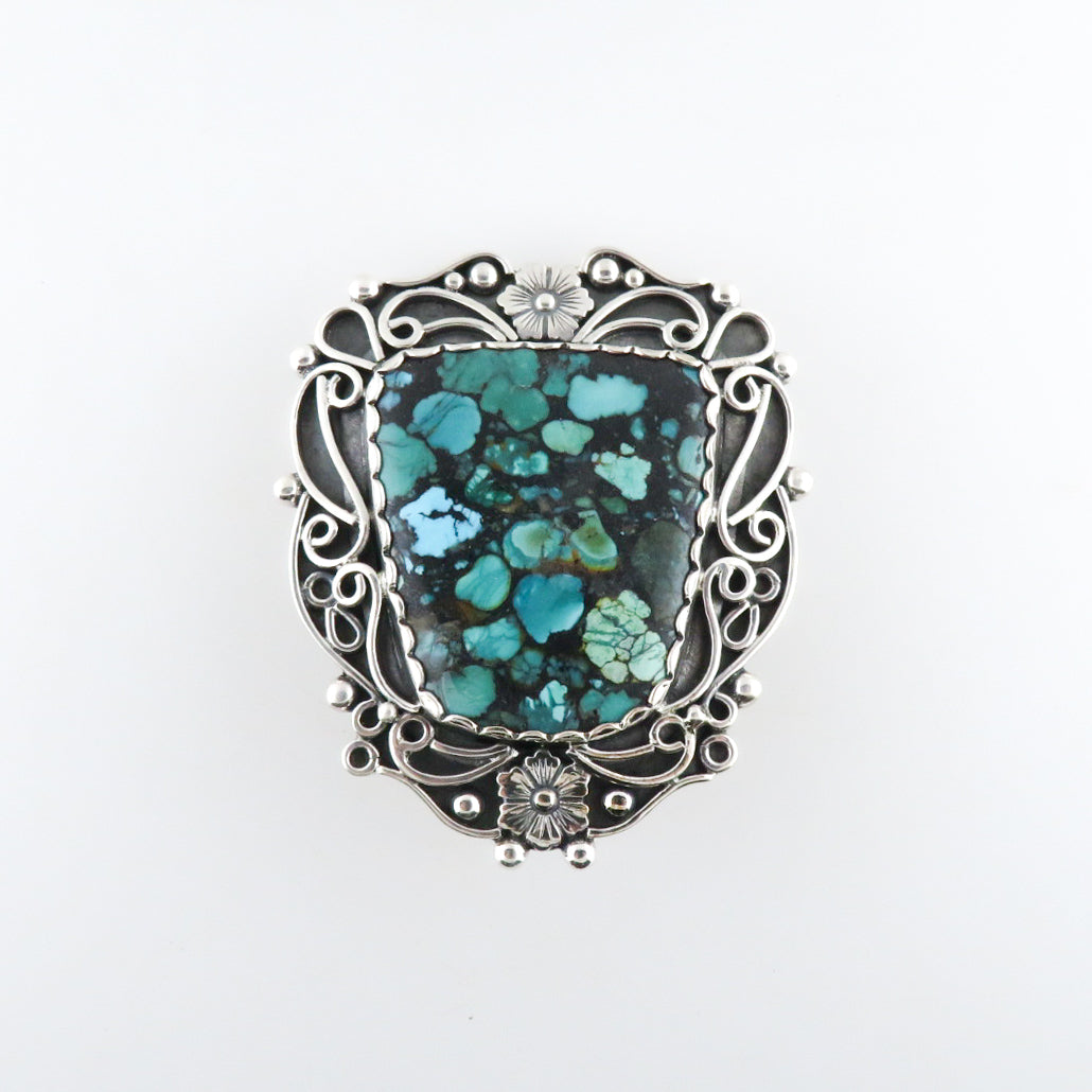 Sterling Silver Buckle with Turquoise