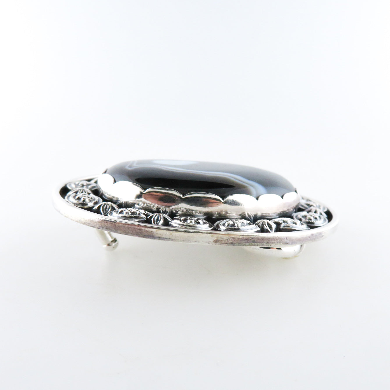 Sterling Silver Buckle with Agate