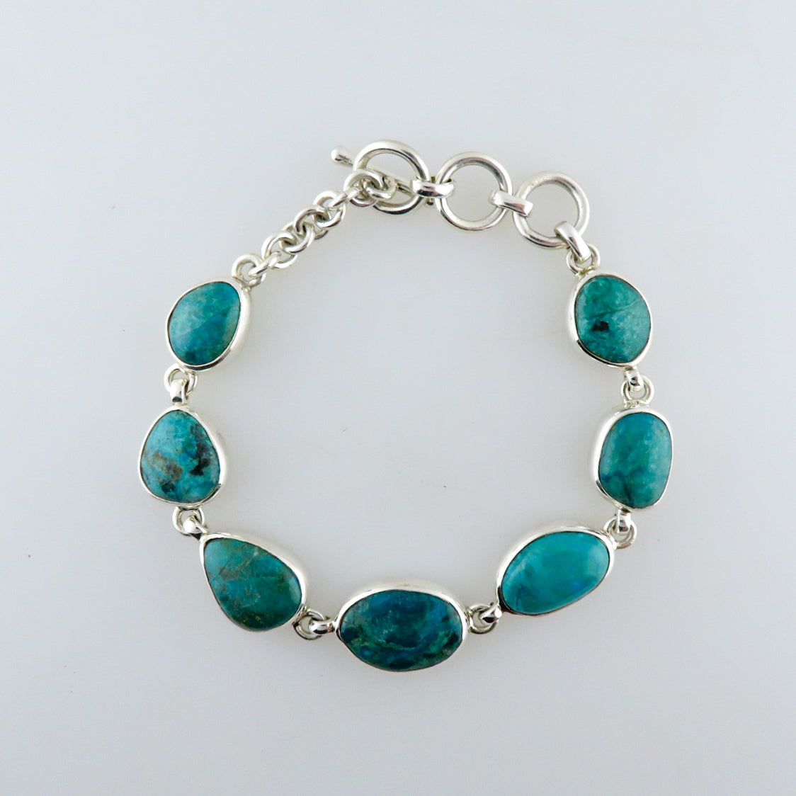 Chrysocolla Bracelet with Sterling Silver