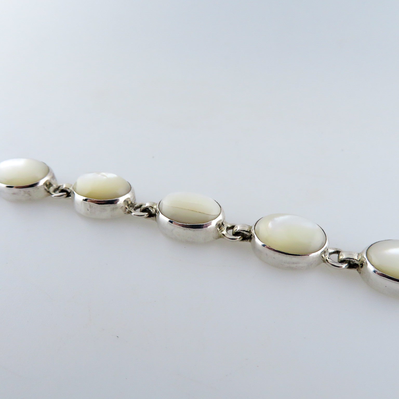 Mother of Pearl Bracelet with Sterling Silver