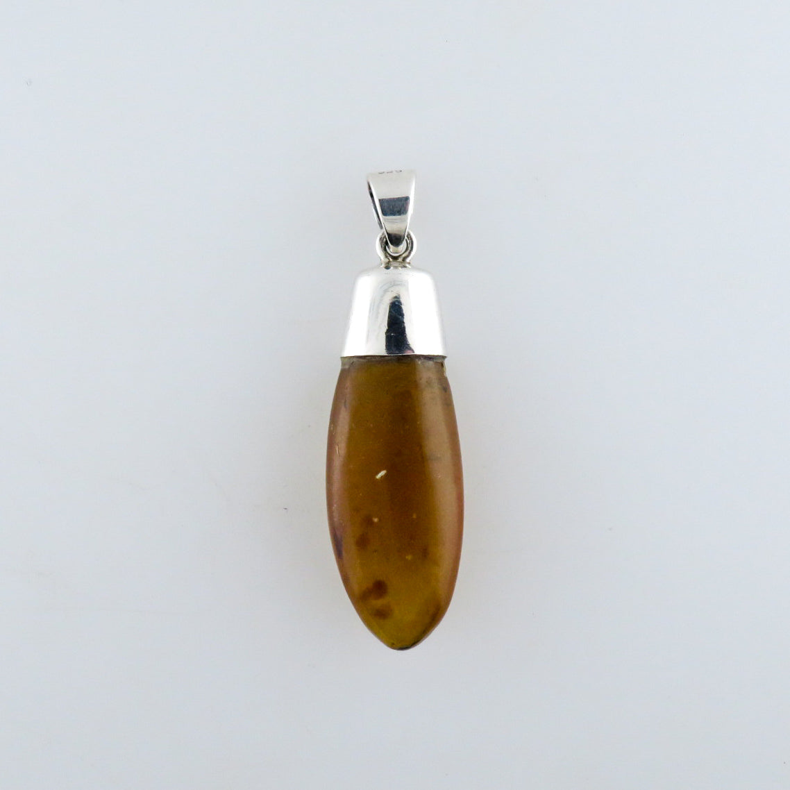 Amber Pendant with Sterling Silver