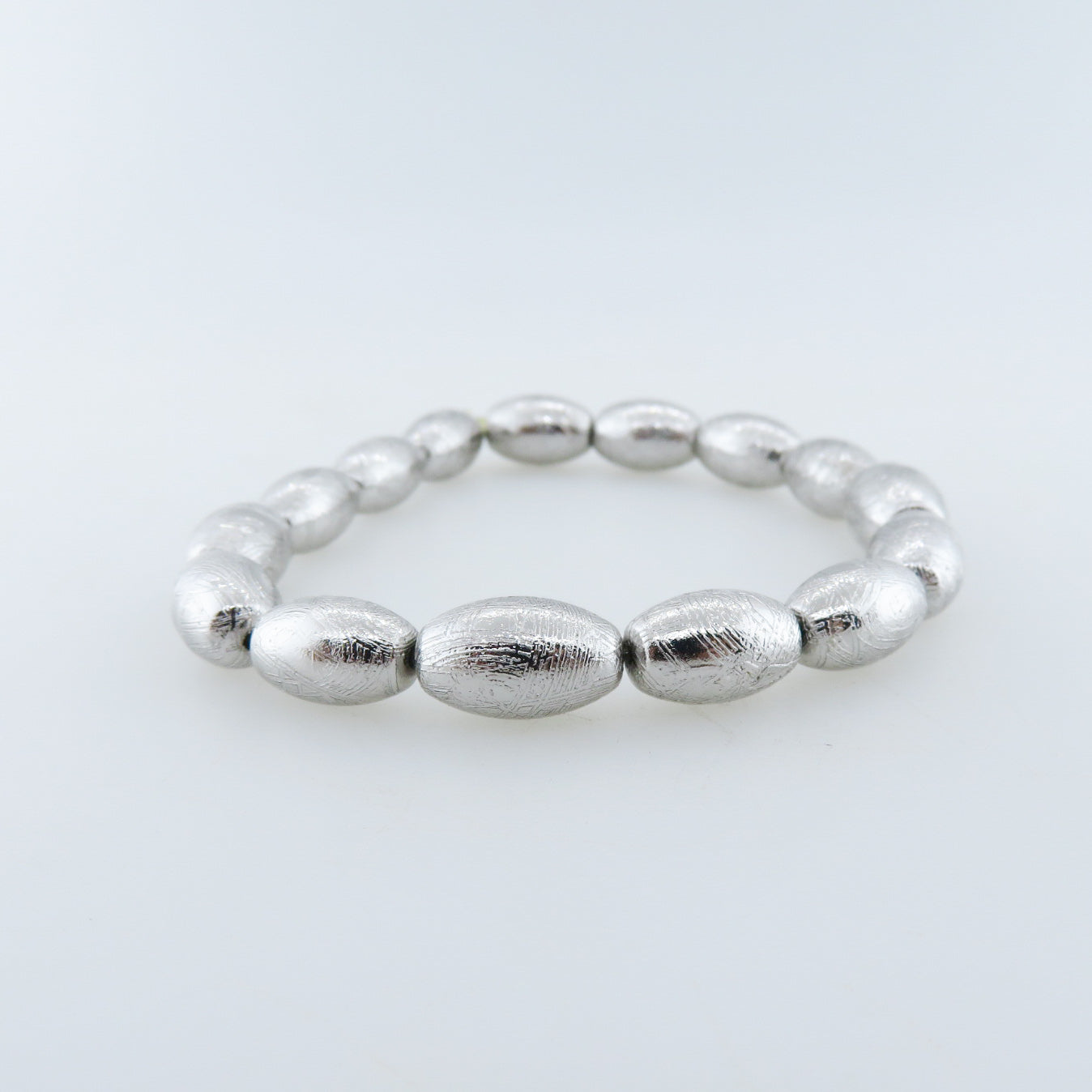 Iron Nickel Meteorite Beads Bracelet