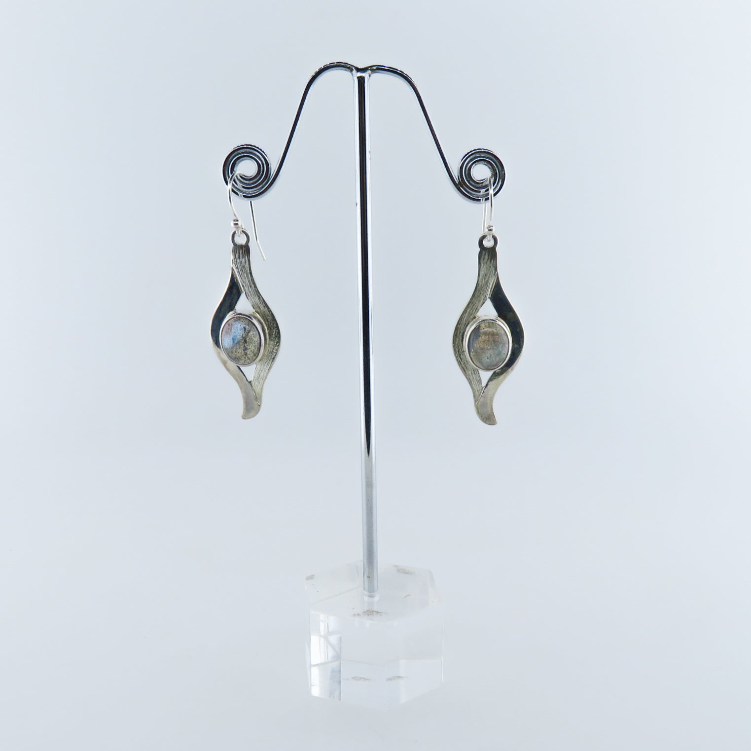 Labradorite Earrings with Sterling Silver