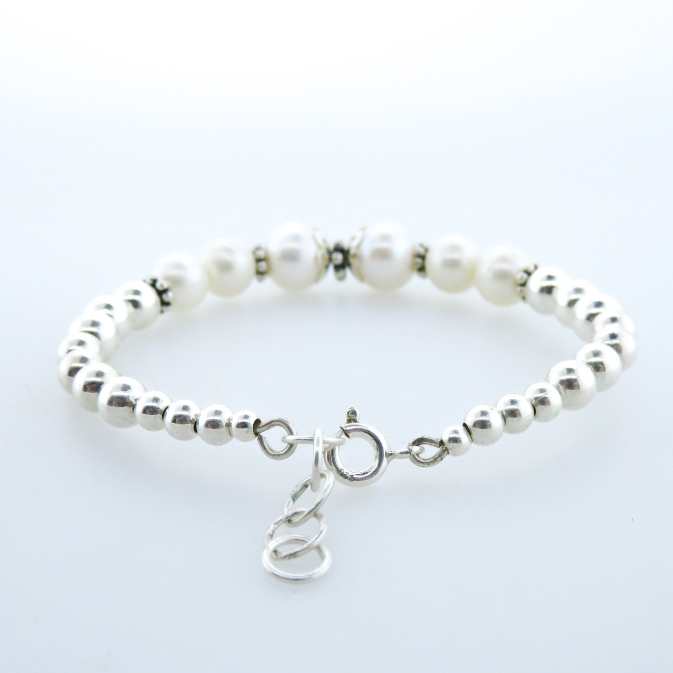 Fresh Water Pearls Bracelet with Sterling Silver