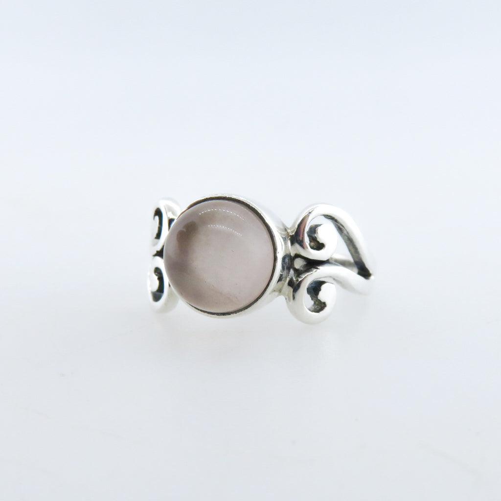 Sterling Silver Ring with Rose Quartz