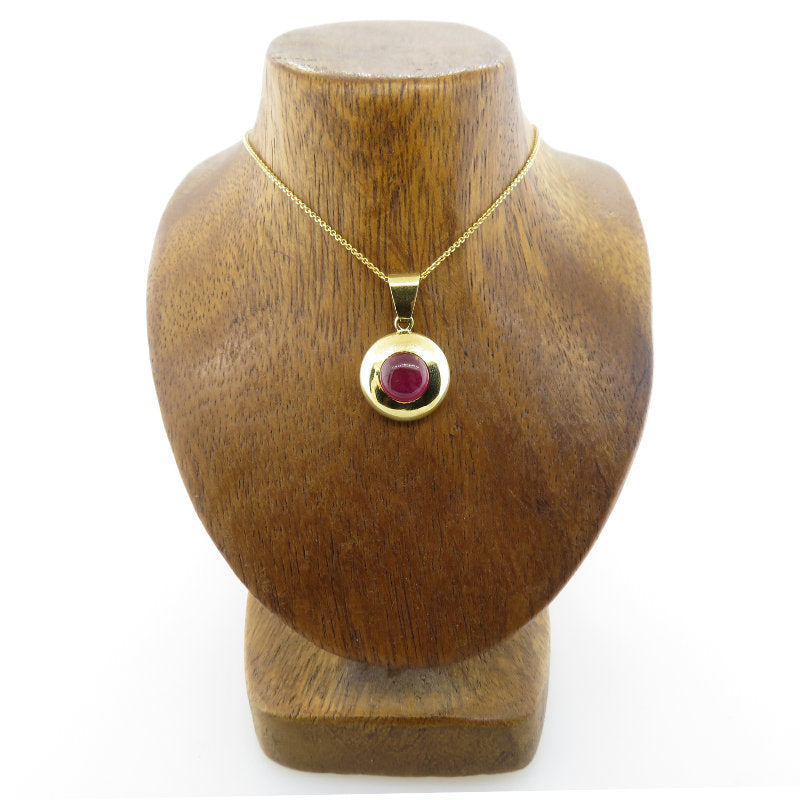 Ruby Pendant with 18K Gold