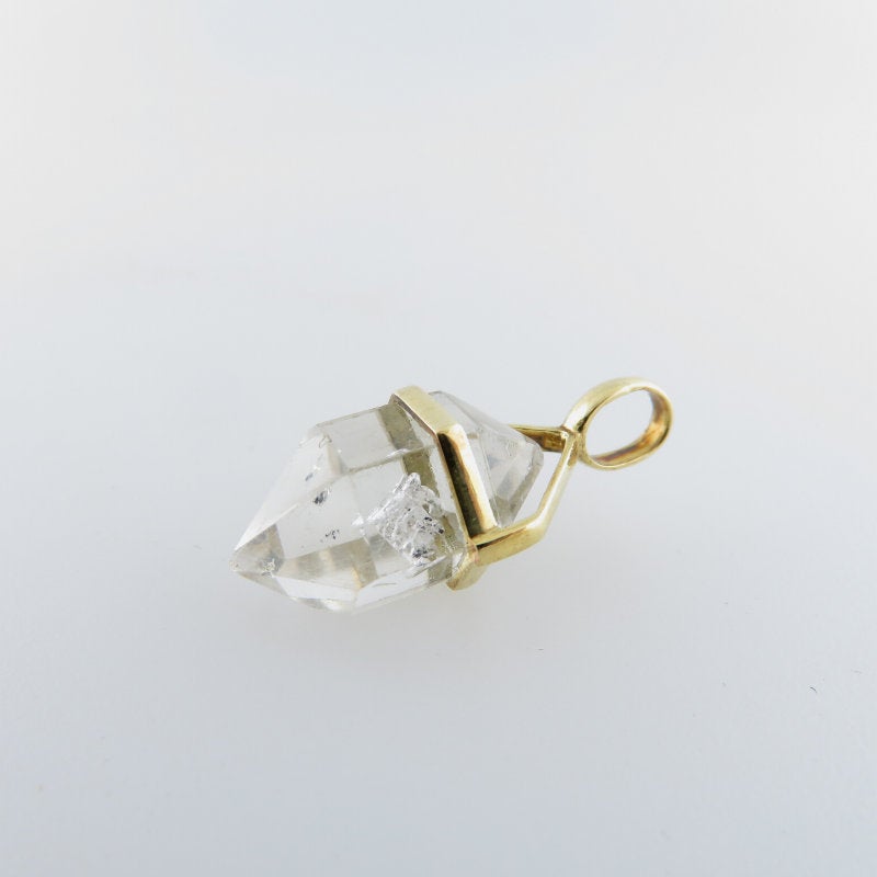 Herkimar Crystal Pendant with 18K Gold