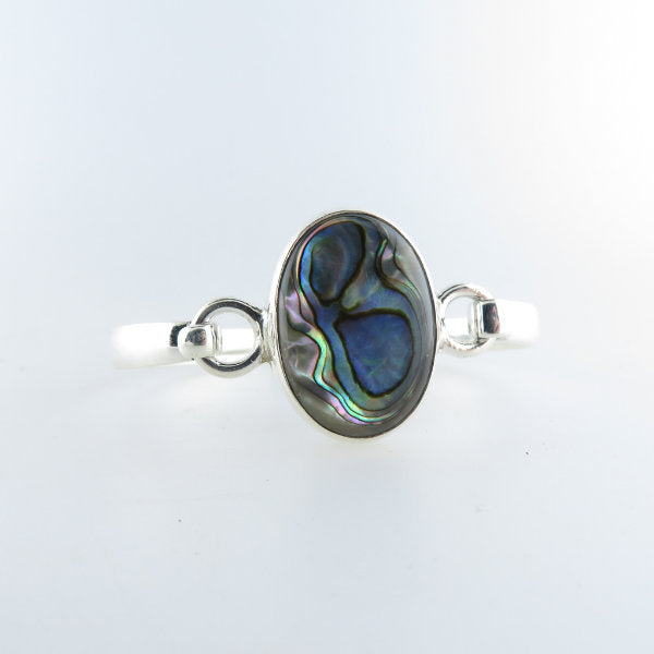 Paua Shell Bangle with Sterling Silver