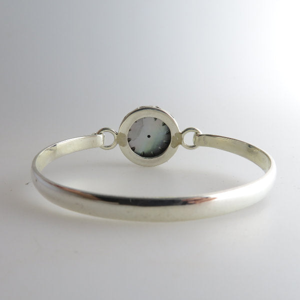 Mother of Pearl Bangle with Sterling Silver