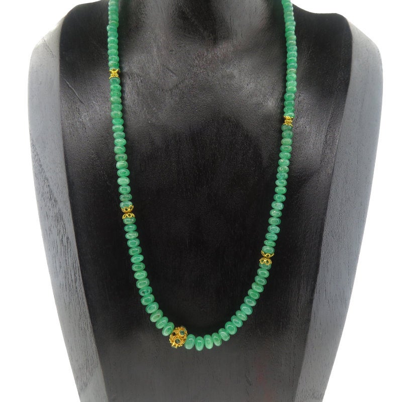 Emerald Necklace with 18K Gold
