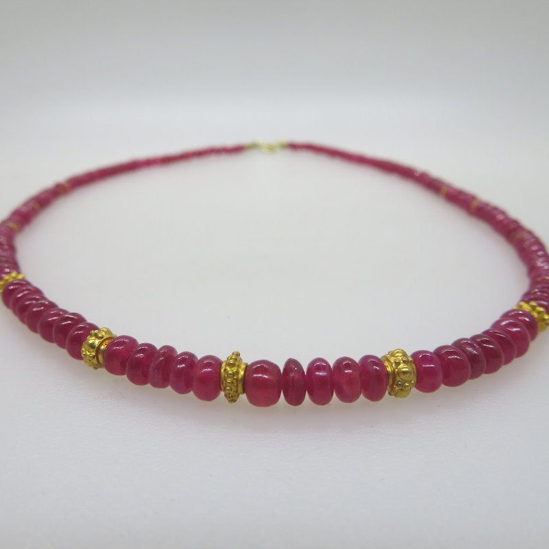 Ruby Necklace with 18K Gold