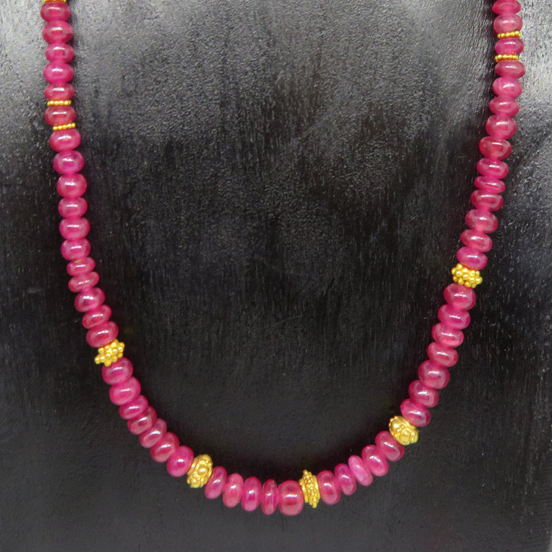 Ruby Necklace with 18K Gold