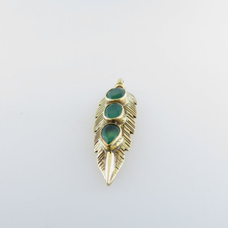 Emerald Pendant with 18K Gold