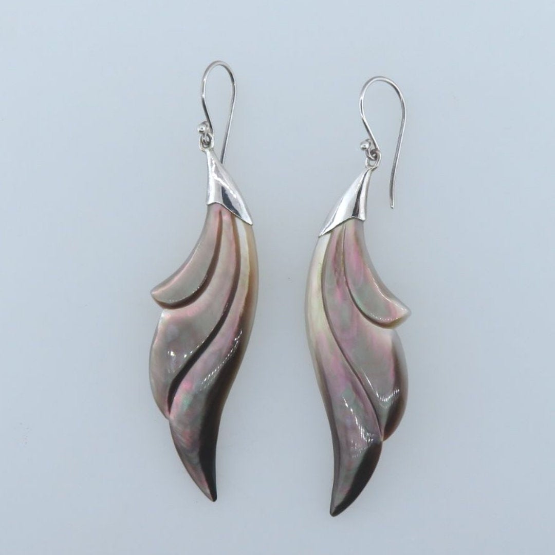 Mother of Pearl Earrings with Sterling Silver