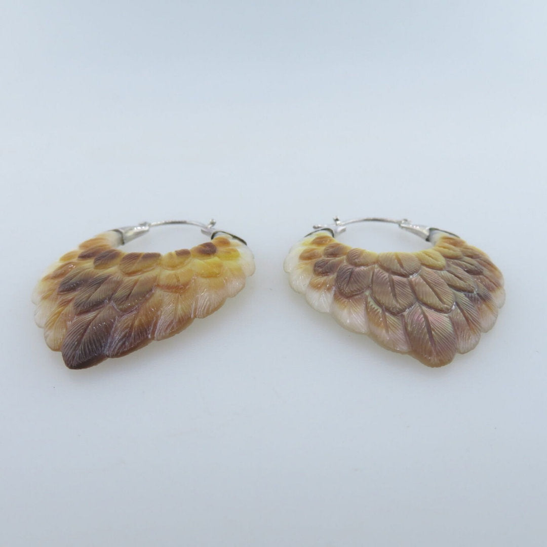 Mother of Pearl Earrings with Sterling Silver