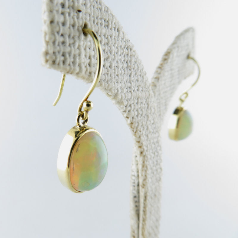 Ethiopian Opal Earrings with 18K Gold