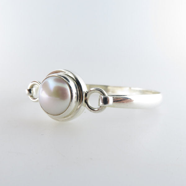 Fresh Water Pearls Bangle with Sterling Silver