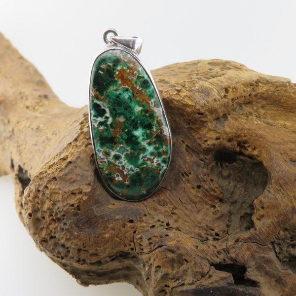 Chrysocolla Pendant with Sterling Silver