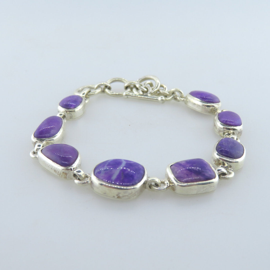 Sugilite Bracelet with Sterling Silver