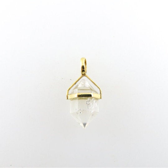 Herkimar Crystal Pendant with 18K Gold