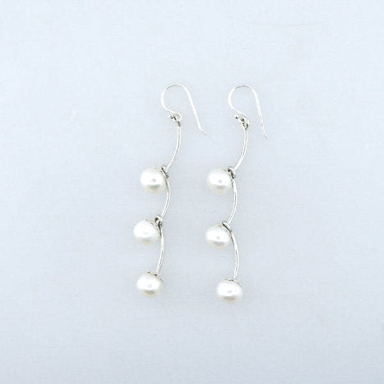Fresh Water Pearls Earrings with Sterling Silver
