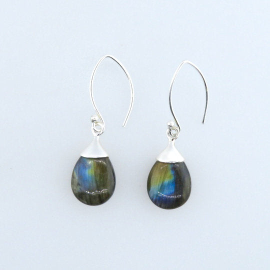 Labradorite Earrings with Sterling Silver